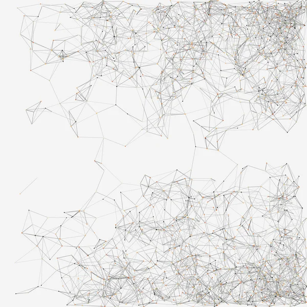 ネットワークメッシュランダムな手続き型アートの背景イラスト — ストックベクタ