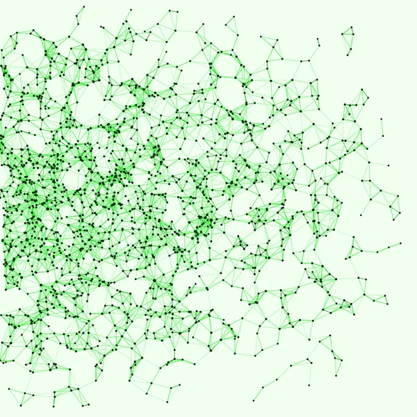 Иллюстрация Процедурного Искусства Зеленой Сети — стоковый вектор