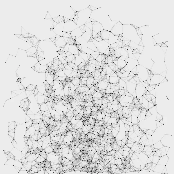 Network Mesh Random Procedural Art Background Illustration — Stock Vector