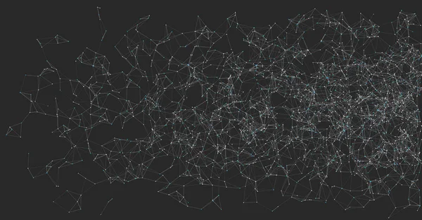 Nätverk Mesh Slumpmässiga Förfarande Konst Bakgrund Illustration — Stock vektor