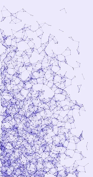 Purple Network Mesh Procedural Art Background Illustration — Stock Vector