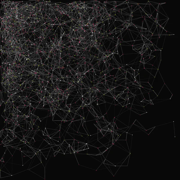Nätverk Mesh Slumpmässiga Förfarande Konst Bakgrund Illustration — Stock vektor