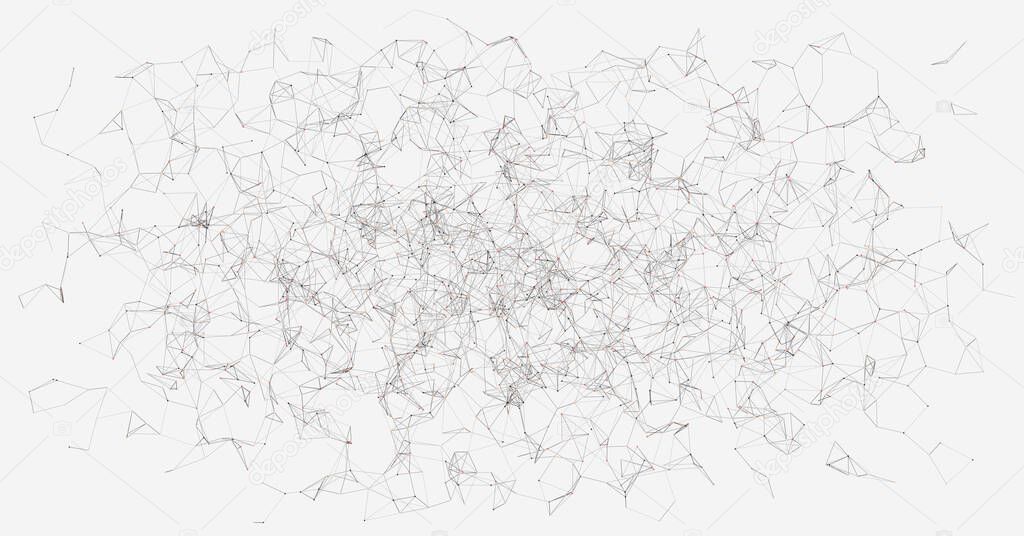 network mesh random procedural art background illustration 