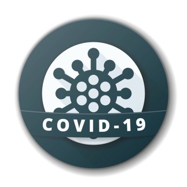 Dikkat Coronavirus COVID-19 vektör işareti çizimi
