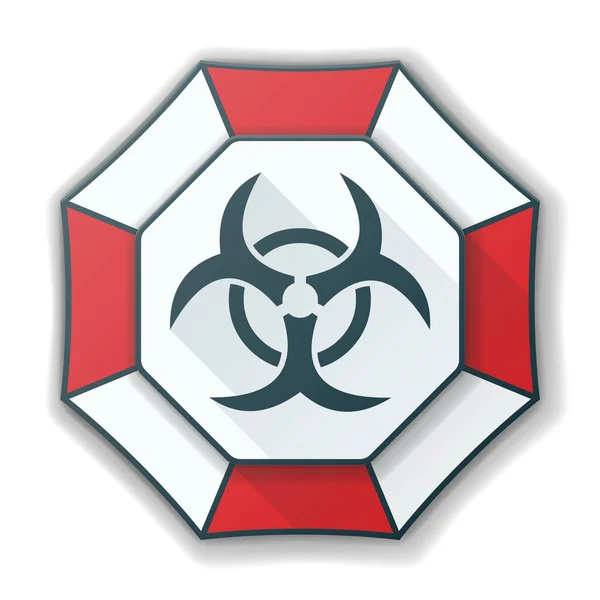 Stop Virus Danger Alert Vector Sign Label Illustration — 스톡 벡터
