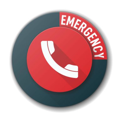 Acil Tıbbi Düğme Vektör İmza Çizelgesini Çağır