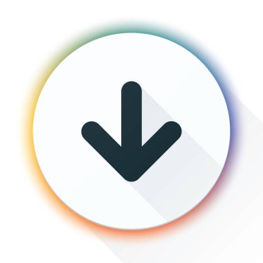 Down Arrow simge simgesi illüstrasyonu indir