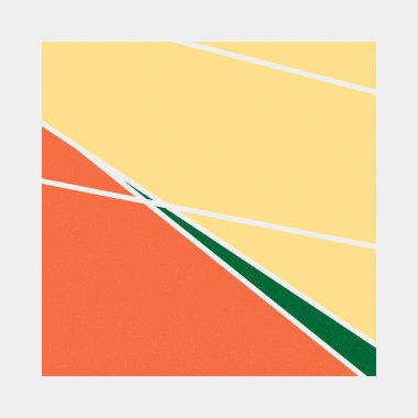 Mondrian tarzı sanat renkli geometrik logo tasarımı çizimi