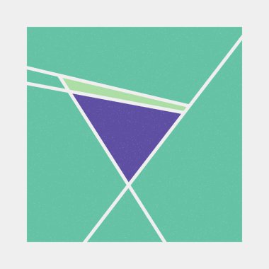 Mondrian tarzı sanat renkli geometrik logo tasarımı çizimi