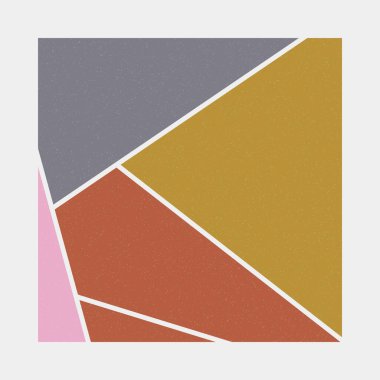 Mondrian tarzı sanat renkli geometrik logo tasarımı çizimi