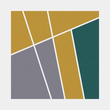 Mondrian tarzı sanat renkli geometrik logo tasarımı çizimi