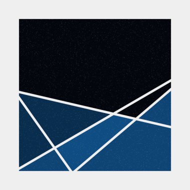 Mondrian tarzı sanat renkli geometrik logo tasarımı çizimi