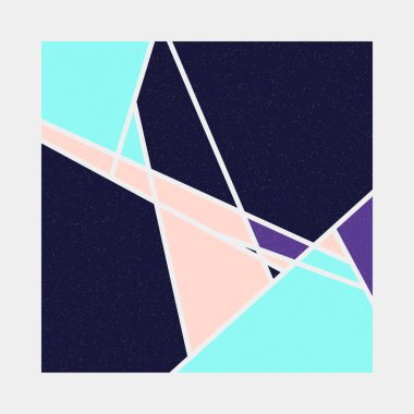 Mondrian tarzı sanat renkli geometrik logo tasarımı çizimi