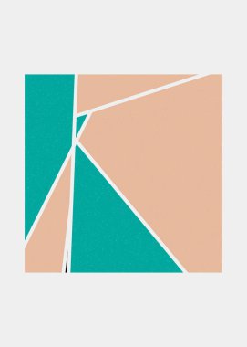 Mondrian tarzı sanat renkli geometrik logo tasarımı çizimi