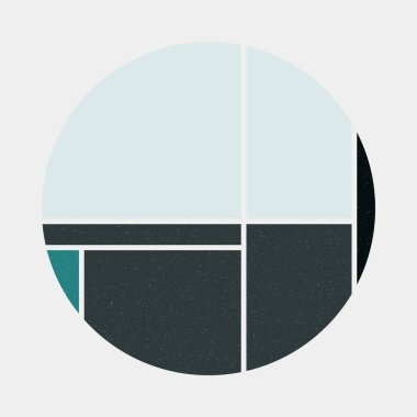 Mondrian tarzı sanat renkli geometrik logo tasarımı çizimi