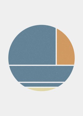 Mondrian tarzı sanat renkli geometrik logo tasarımı çizimi
