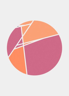 Mondrian tarzı sanat renkli geometrik logo tasarımı çizimi