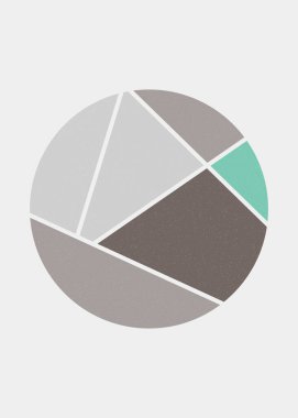 Mondrian tarzı sanat renkli geometrik logo tasarımı çizimi