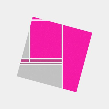 Mondrian sanat stilinde kare renkli logo tasarımı 