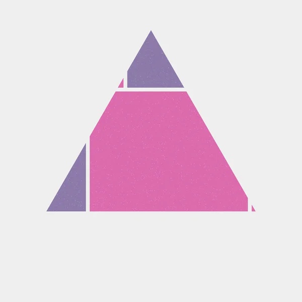 Design Logo Coloré Triangulaire Dans Illustration Style Art Mondrian — Image vectorielle