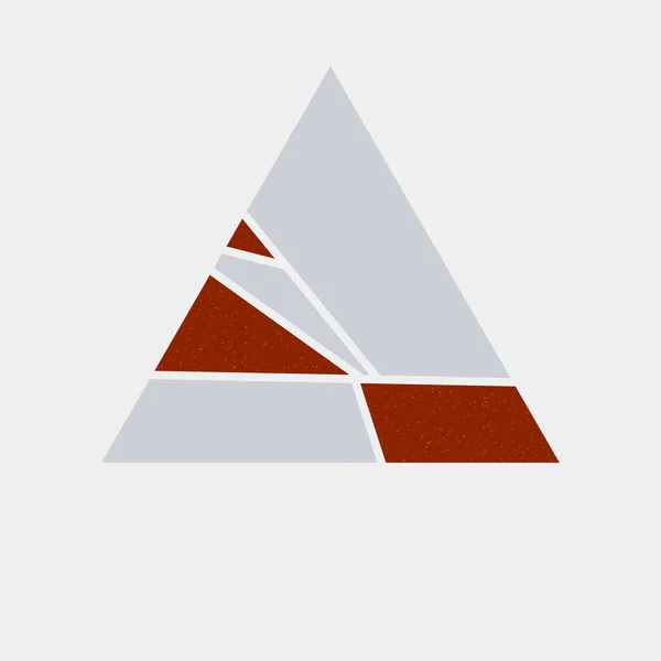 Dreieckig Bunte Logo Design Mondrian Art Stil Illustration — Stockvektor