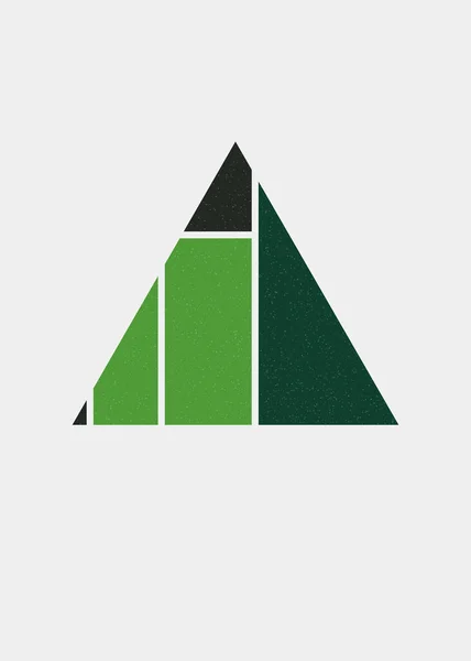 몬드리안 그림에 나오는 삼각형의 디자인 — 스톡 벡터