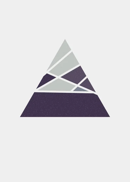 Trójkątny Kolorowe Logo Projekt Stylu Mondrian Ilustracji Sztuki — Wektor stockowy