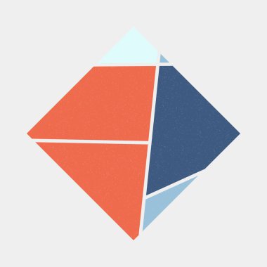 Mondrian sanat stilinde kare renkli logo tasarımı 