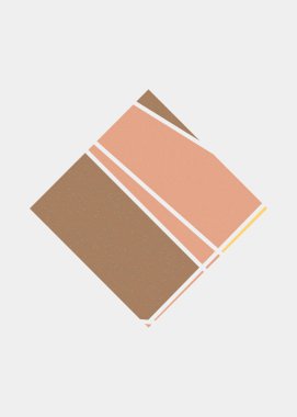 Mondrian sanat stilinde kare renkli logo tasarımı 