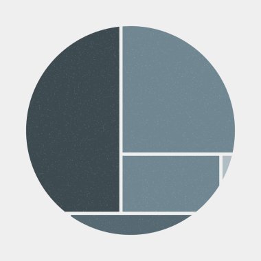 Mondrian sanat tarzında yuvarlak renkli logo tasarımı  