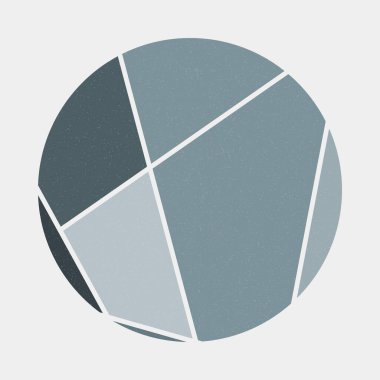 Mondrian sanat tarzında yuvarlak renkli logo tasarımı  