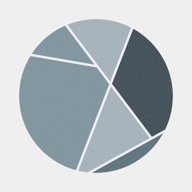 Mondrian sanat tarzında yuvarlak renkli logo tasarımı  