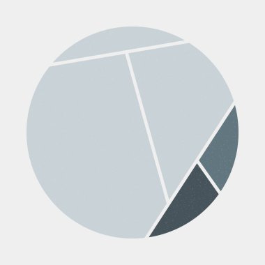 Mondrian sanat tarzında yuvarlak renkli logo tasarımı  