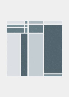 Mondrian sanat stilinde kare renkli logo tasarımı 