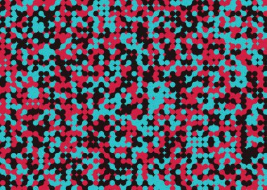 Renkli noktalı kusursuz desen. Evrenin sanat arkaplan tasarımı illüstrasyonu.