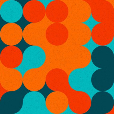 Renkli noktalı kusursuz desen. Evrenin sanat arkaplan tasarımı illüstrasyonu.