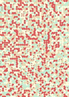 Renkli noktalı kusursuz desen. Evrenin sanat arkaplan tasarımı illüstrasyonu.