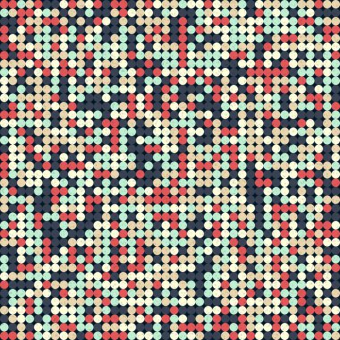 Renkli noktalı kusursuz desen. Evrenin sanat arkaplan tasarımı illüstrasyonu. 