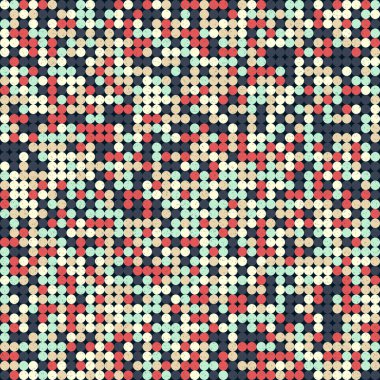 Renkli noktalı kusursuz desen. Evrenin sanat arkaplan tasarımı illüstrasyonu.