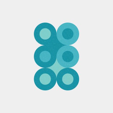 Renkli noktalar evrensel logo sanat tasarımı illüstrasyonu 