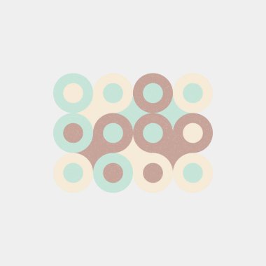 Renkli noktalar evrensel logo sanat tasarımı illüstrasyonu 