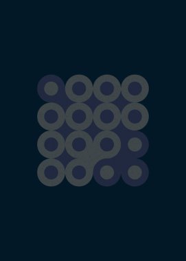 Renkli noktalar evrensel logo sanat tasarımı illüstrasyonu 