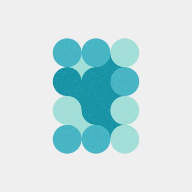 Renkli noktalar evrensel logo sanat tasarımı illüstrasyonu 