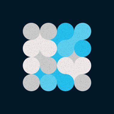 Renkli noktalar evrensel logo sanat tasarımı illüstrasyonu 