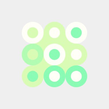 Renkli noktalar evrensel logo sanat tasarımı illüstrasyonu 