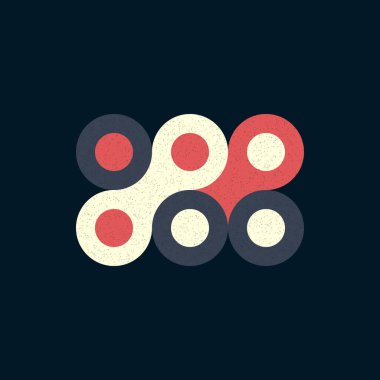 Renkli noktalar evrensel logo sanat tasarımı illüstrasyonu 