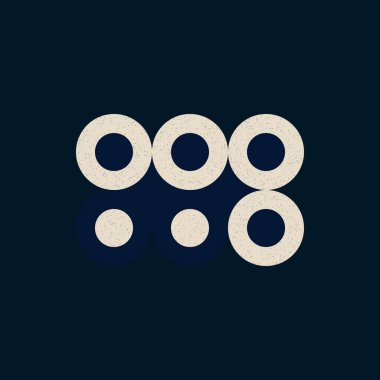 Renkli noktalar evrensel logo sanat tasarımı illüstrasyonu 