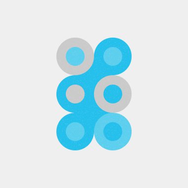 Renkli noktalar evrensel logo sanat tasarımı illüstrasyonu 