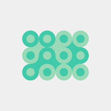 Renkli noktalar evrensel logo sanat tasarımı illüstrasyonu 