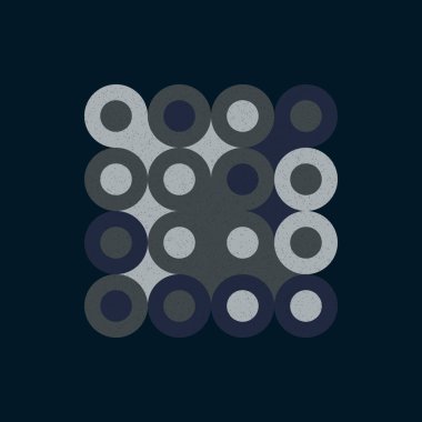 Renkli noktalar evrensel logo sanat tasarımı illüstrasyonu 